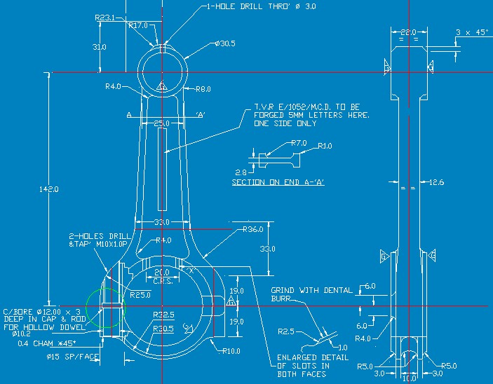 AJP-6 4.0 litre conrod