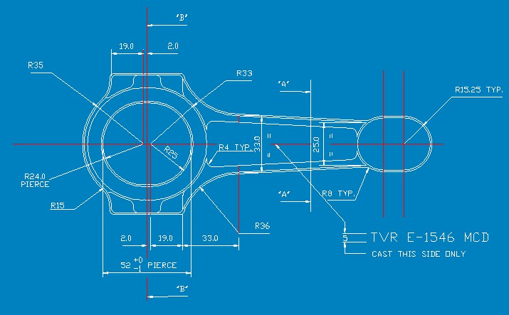 AJP-6 connecting rod - bare forging